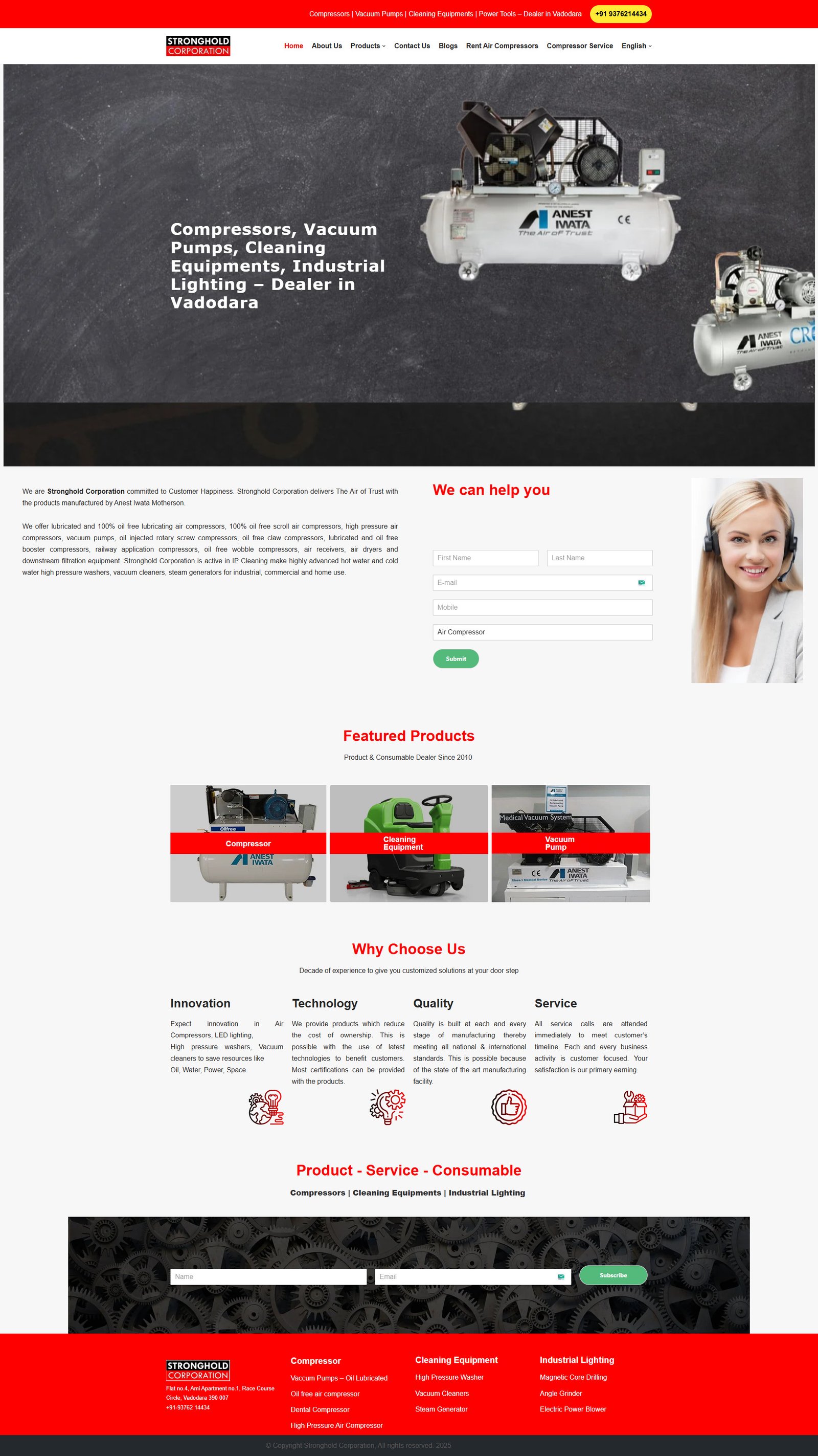 stronghold-corporation website design
