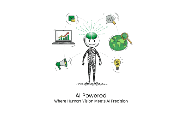 AI powered digital marketing agency - human vision - ai precicison