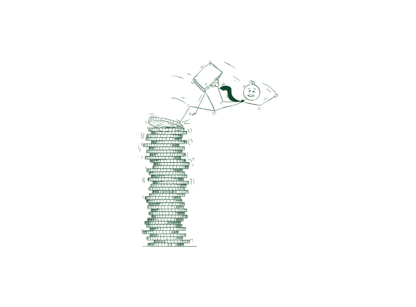Stick figure reclining on a towering stack of coins illustrating the ROI of paid Facebook Ads